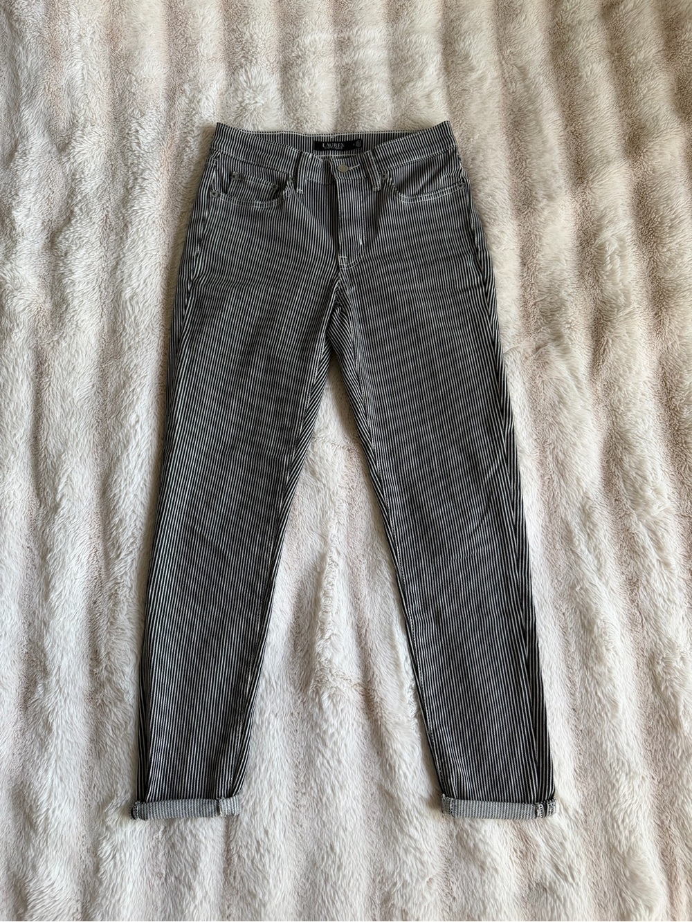 Ralph Lauren Black and White Pinstripe Skinny Pants